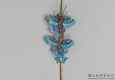 图片[2]-Earpick-hairpin decorated with butterflies, Qing dynasty, 19th century-China Archive